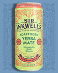 SIR INKWELLS Adaptogen Yerba Mate Tea  Healthful Energy 150 mg Organic Caffeine  300mg Ashwagandha Reishi Ginseng  Immunity Stress Support  NonGMO Vegan  Blood Orange  Mango 16oz 12pk