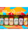 Thoughtfully Cocktails Mule Master Cocktail Mixer Set Vegan and Vegetarian Flavors Include Moscow Berry and more Set of 6 Contains No Alcohol