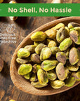 Sincerely Nuts Pistachios Roasted and Unsalted Kernels  No Shell No Salt Healthy Snacks for Kids and Adults  Shelled Convenient Snack  Low Sodium Vegan Kosher  Gluten Free 1 LB Bag