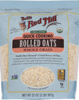 Bobs Red Mill Organic Oats Rolled Quick - 32 Ounce