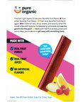 Pure Organic Layered Fruit Bars, Gluten Free and Vegan, Kids Fruit Snacks, Raspberry Lemonade, 6.2oz Box (12 Bars)