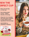 Vegs Rose Petals Tea  100 Pure Red Rose 30 Tea Bags  Organic Real Rose Flower Herbal Tea Caffeine Free  Premium Food Grade Rose Petals