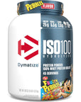 Dymatize ISO100 Hydrolyzed Protein Powder, 100% Whey Isolate , 25g of Protein, 5.5g BCAAs, Gluten Free, Fast Absorbing, Easy Digesting, Fruity Pebbles, 3 Pound