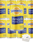 Sunsweet Prune Juice 75oz Mini Cans Pack of 8 with Bay Area Marketplace napkins