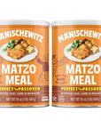 Manischewitz Matzo Meal 16 oz Resealable Canister 2 Pack  Total 2lbs Kosher for Passover