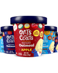 Gluten Free Oatmeal - 3 Flavor Variety Pack - Apple, Berry, Cookie - Instant Oatmeal Cups made with Real Fruit, Non-GMO - Low Sugar, Healthy Breakfast - 12 Pack