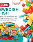 Candy in Bulk SwedishFish Soft  Chewy Fun Size Sharing Bag  Original Sweet  Chewy Red Fish Candy Individually Wrapped Treats Movie Theater Candy Office Desk and Reception and Party Bags 2lb