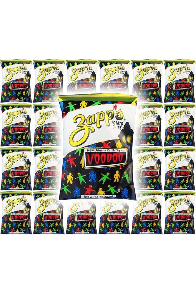 Zapp&#39;s Potato Chips, VooDoo New Orleans Kettle Style, 1.5oz (Pack of 24, Total of 36 Oz)