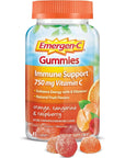 Emergen-C 750mg Vitamin C Gummies for Adults, Immunity Gummies with B Vitamins, Gluten Free, Orange, Tangerine and Raspberry Flavors, 45 Count (Pack of 1)