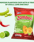 Zambos Plantain Chips Chile Limon 247 Oz Pack of 8