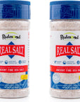 Redmond Real Sea Salt - Natural Unrefined Gluten Free Fine, 10 Ounce Shaker (2 Pack)