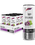 CELSIUS Sparkling Grape Rush - Functional Essential Energy Drink 12 Fl Oz (Pack of 12)