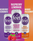 FEEL Sparkling Natural Energy Drink Variety Pack - 12 oz., (Pack of 12)