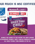 Bumble Bee Spicy Thai Chili Seasoned Tuna 25 oz Pouches Pack of 12  Ready to Eat  Wild Caught Tuna Pouch  15g Protein per Serving  Gluten Free