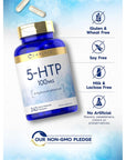 Carlyle 5HTP | 100mg | 240 Capsules | 5 Hydroxtryptophan | Non-GMO & Gluten Free Supplement