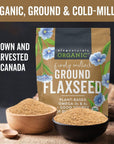 Viva Naturals Organic Ground Flaxseed - Premium Quality Plant-Based Protein and Vegan Omega 3 with Fiber, Perfect for Smoothies, Finely Milled Flaxseed 30 oz (850 g)