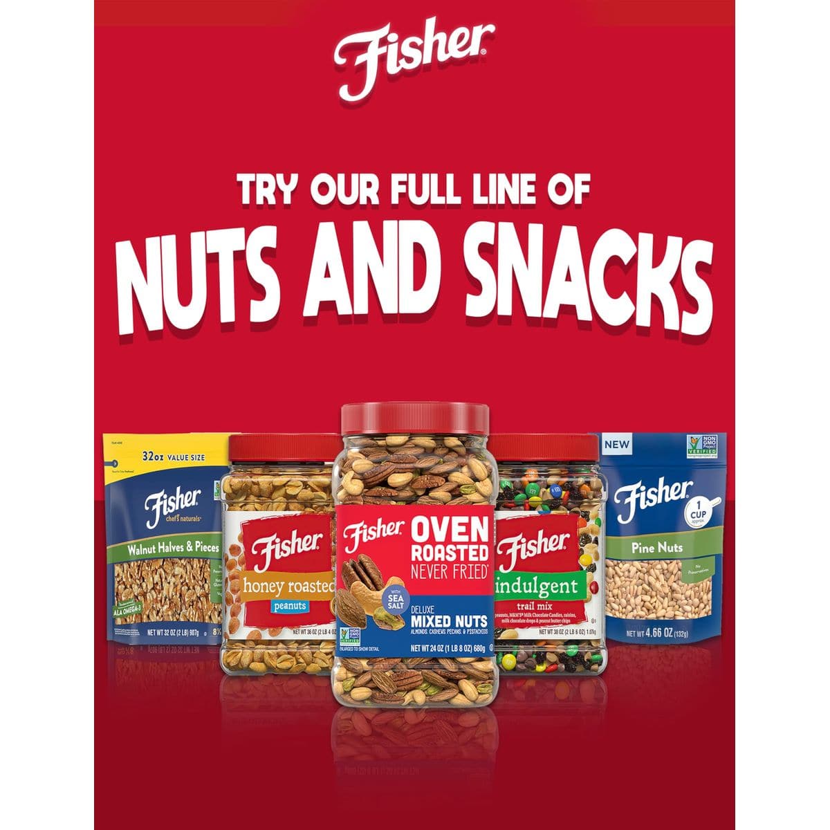 Fisher Snack Premium Whole Cashews 24 Ounces Roasted with Sea Salt No Artificial Colors or Flavors 100 Recyclable