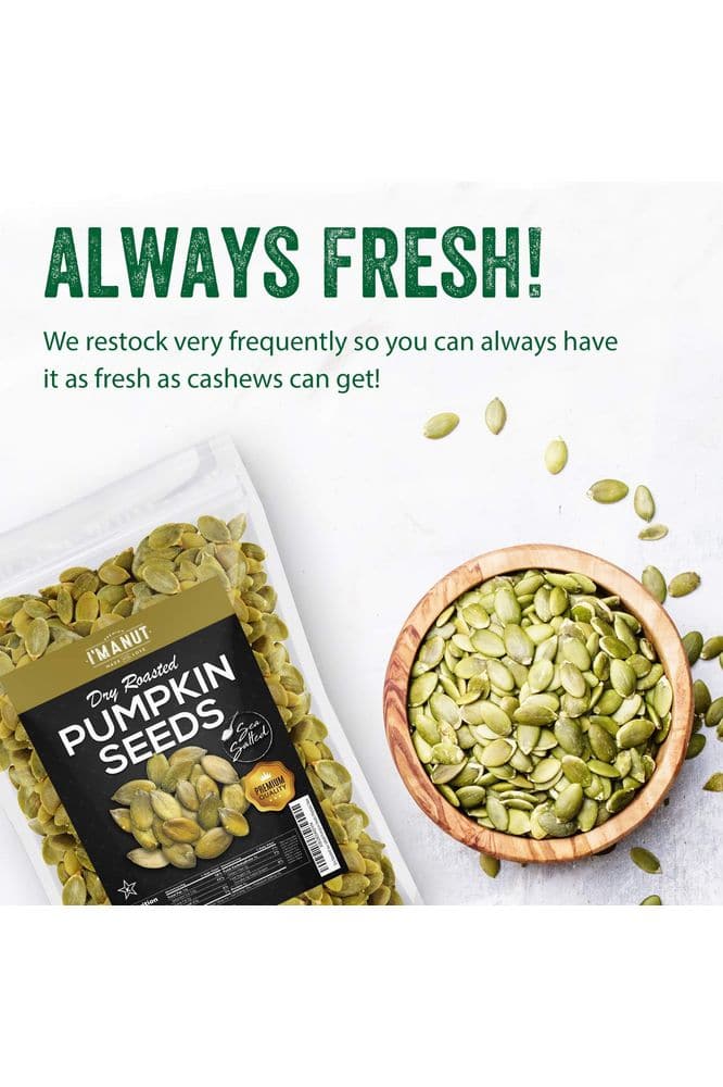 Oven Toasted Pumpkin Seeds with Sea Salt (Papitas) 32 oz (2 lb) Batch Tested Gluten &amp; Peanut Free | No Oils | No PPO | Non GMO | Vegan and Keto Friendly | Premium Quality