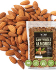 Raw Almond 48 oz (3 lb) | Natural | Whole | Batch Tested Gluten & Peanut Free | No PPO | Non-GMO | No Herbicide | Healthy Protein boost | Premium Quality | Try the difference!!