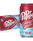 Dr Pepper Creamy Coconut Soda 12 fl oz cans 12 Pack