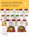 READYWISE  Simple Kitchen Soup Sampler Variety Pack 8 Servings Per Pouch Soup Mix Family Size MRE Gluten Free Options Freeze Dried Food Ready To Eat Meals Hiking  Backpacking Food Soup for Family Pack of 8