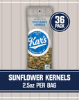 Kars Nuts Roasted  Salted Sunflower Kernels 25 oz Individual Snack Packs  Bulk Pack of 36 GlutenFree Snacks