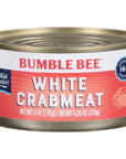 Bumble Bee White Flake Crabmeat in Water 6 oz Can Pack of 1  Wild Caught 16g Protein  1g Carb per Serving  Gluten Free  Great Use in Crab and Seafood Recipes