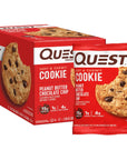 Quest Nutrition Peanut Butter Chocolate Chip High Protein Cookie, Keto Friendly, Low Carb, 24.5 Oz, 12 count (Pack of 1)