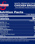 Swanson White Premium Chunk Canned Chicken Breast in Water Fully Cooked Chicken 45 OZ Can