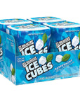 ICE BREAKERS Ice Cubes Peppermint Sugar Free Chewing Gum Bottles, 3.24 oz (4 Count, 40 Pieces)