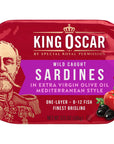 King Oscar Mediterranean OneLayer Sardines 375oz