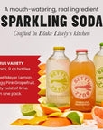 Betty Buzz Premium Sparkling Soda Citrus Variety Pack by Blake Lively 12 pack Sparkling Grapefruit Sparkling Lemon Lime Meyer Lemon Club Soda  Real Juice Natural Flavors Only Clean Ingredients