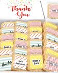 Thank You Cookies Party Favors Bulk Individually Wrapped Sugar Cookies 24 Pack Gift Basket Decorated Cookie NutFree