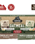 Kodiak Cakes Instant Oatmeal Packets  High Protein  100 Whole Grains Breakfast Food  Maple  Brown Sugar  Chocolate Chip 16 Packets