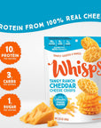 Whisps Cheese Crisps Variety Pack | Protein Chips | Healthy Snacks | Protein Snacks, Gluten Free, High Protein, Low Carb Keto Food | Parmesan, Cheddar, Asiago, Garlic Herb, Ranch (2.12 Oz, 5 Pack)