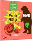 BEAR Sour  Real Fruit Yoyos  StrawberryApple  07 Ounce 5 Count  No added Sugar All Natural non GMO Gluten Free Vegan  Healthy onthego snack for kids  adults