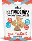 BeyondChipz Low Carb Tortilla Chips, Nacho Supreme Party Pack, Keto Friendly, Gluten Free, 5.3oz Bag, Pack of 4