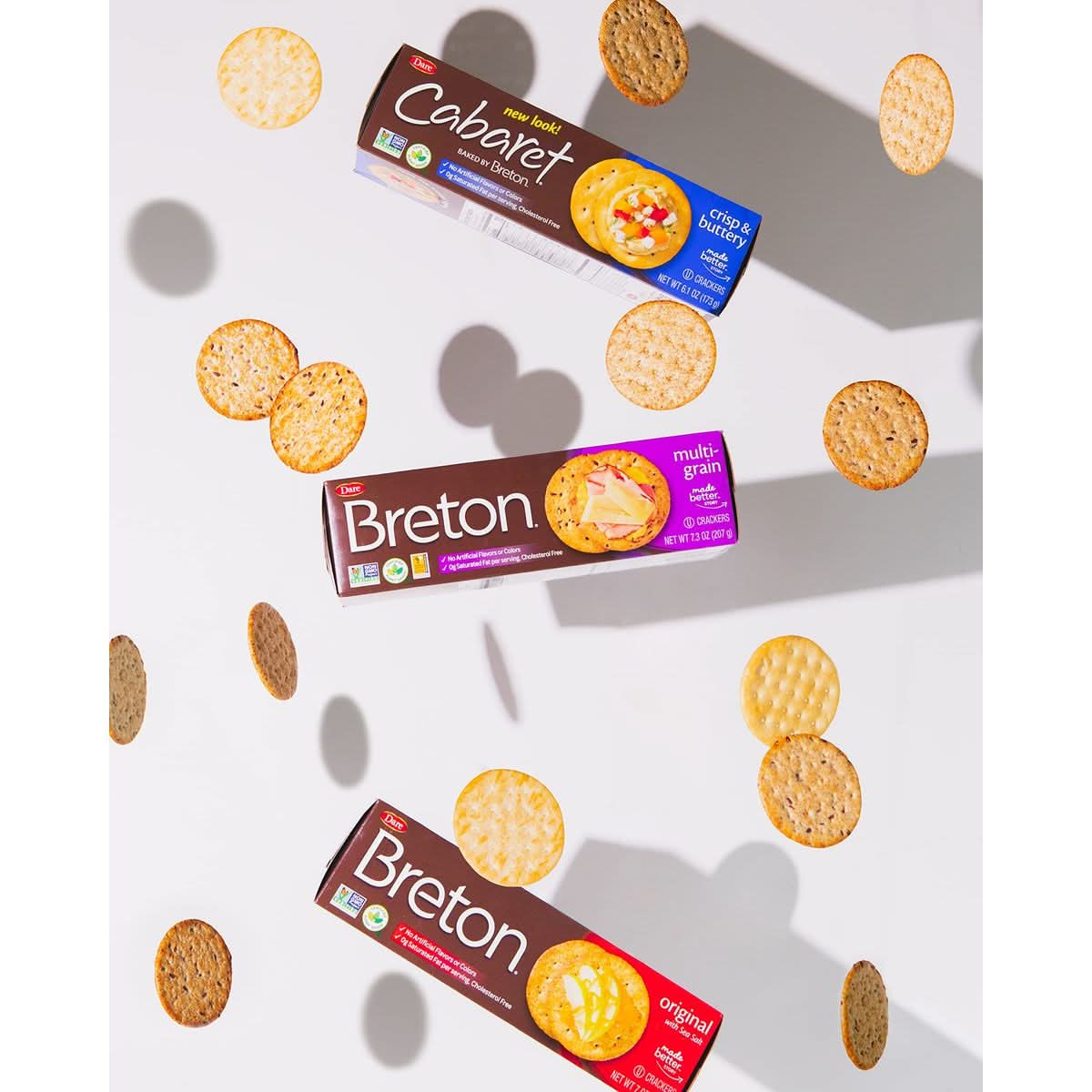 Breton Original Crackers 7 Ounce Pack of 3