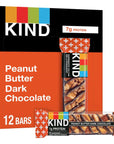 KIND Bars, Peanut Butter Dark Chocolate, Healthy Snacks, Gluten Free, 12 Count