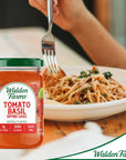 Walden Farms Tomato Basil Marinara Sauce 12 oz Jar Pack of 2  Sweet and Smooth Fresh Herbs and Spices Vegan Kosher and Keto Friendly 0g Net Carbs  Great for Bread Chicken Parmigiana and More