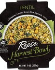 Reese Lentil Harvest Bowl  Chickpeas Brown Rice Spinach  High in Fiber  Protein Pack of 8