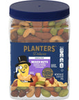 PLANTERS Unsalted Premium Blend Cashews, Almonds, Hazelnuts, Pecans Pistachios, 2.16 lb. Container