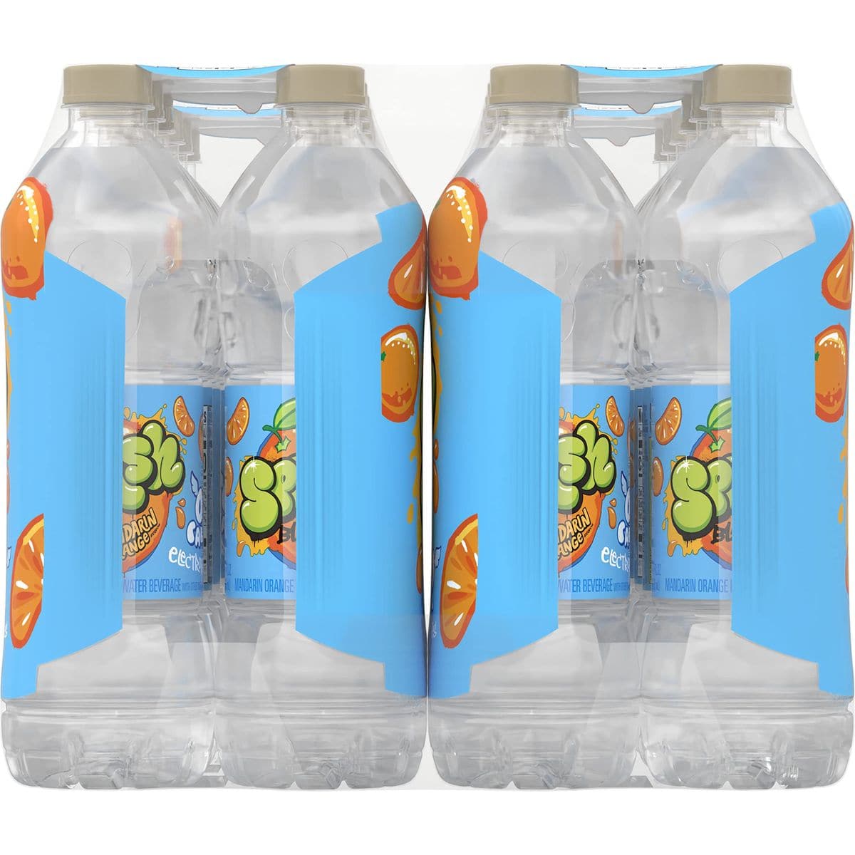 Splash Blast Flavored Water Beverage Mandarin Orange Flavor 169 Fl Oz Plastic Bottles 24 Pack