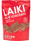 LAIKI Red Rice Crackers  Gluten Free Snacks  Deliciously Light and Airy Crunch  AllergenFriendly Vegan NonGMO Verified FODMAP Friendly Rice Crackers Red Rice  353 Ounce Bag Pack of 8