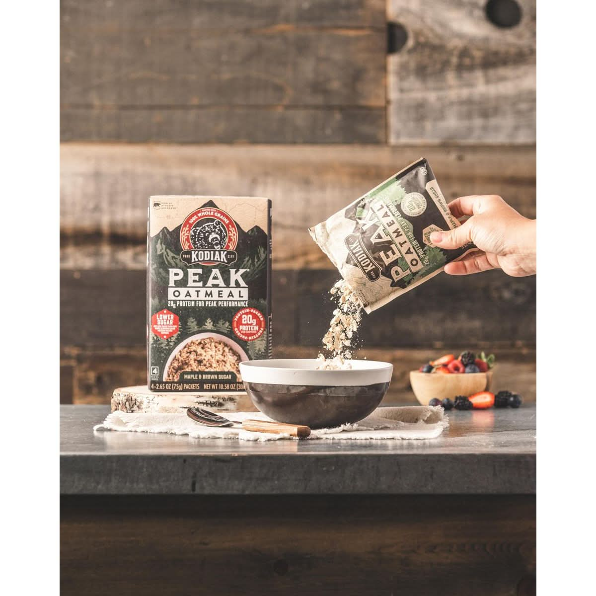 Kodiak Cakes PEAK Oatmeal Variety Pack 20g of Protein  Pack of 3