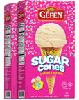 Gefen Sugar Cones 2 Pack  24 Cones  Crunchy  Delicious  Sweet Ice Cream Cones  Great for Parties