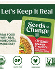 SEEDS OF CHANGE Organic Spanish Style Rice Microwaveable Ready to Heat 85 Ounce Pack of 12