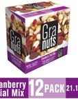 Granuts Cranberry Trail Mix  Caramelized Peanuts  Crunchy Corn Nuts  Almonds  Soft Cranberries  Salty  Sweet Flavors  OntheGo Snack  176 Oz 12 Inner Packs