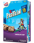 CLIF Kid Zbar Protein - Chocolate Chip - Crispy Whole Grain Snack Bars - Made with Organic Oats - Non-GMO - 5g Protein - 1.27 oz. (15 Pack)