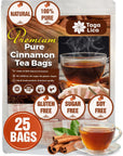 Tagalica 25 Cinnamon Tea Bags 100 Natural  Pure from Cinnamon Sticks Cinnamon Herbal Tea Cinnamon Stick Herbal Spice Tea No Sugar No Caffeine No Gluten Vegan